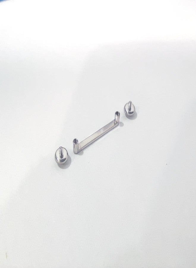 DATOA 14G Staple Titanium Flat Surface Piercing Jewelry Internally Threaded Surface Body Piercing Jewelry Barbell 12/14mm-12mm - Image 3